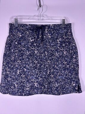 Athleta Skort Navy Floral Athletic Tennis Golf Skirt Shorts Pockets Sz 6